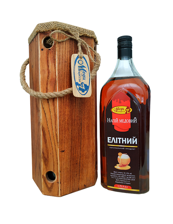 Напій медовий 1.75л у дерев'яному футлярі